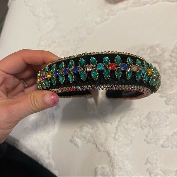 HANDMADE Beaded Crystal Studded Headband - Picture 4 of 5